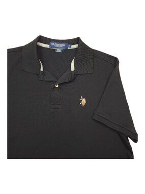 U.S. Polo Assn. Mens Black Polo Shirt M Classic Polo Horse Logo